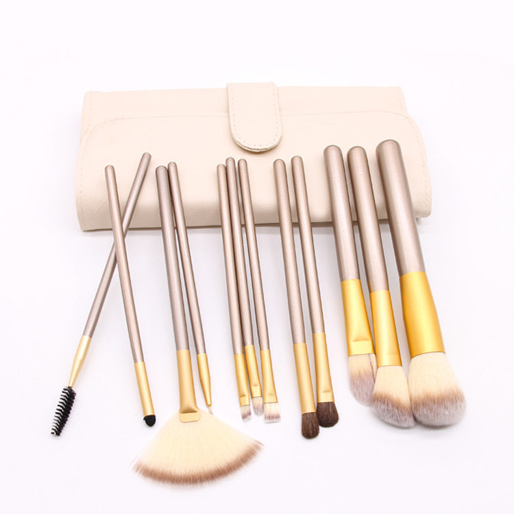Appearance color: 12 branches - 12/18/24 makeup brush champagne brush handle set