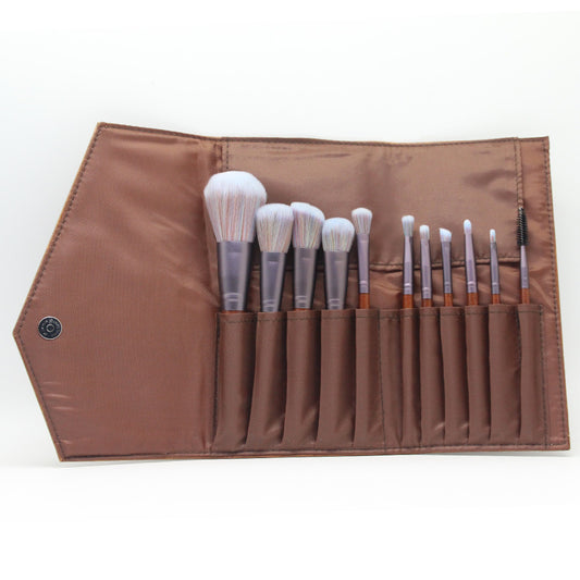 Appearance Color: 11pcs + packs - Color fiber hair makeup brush
