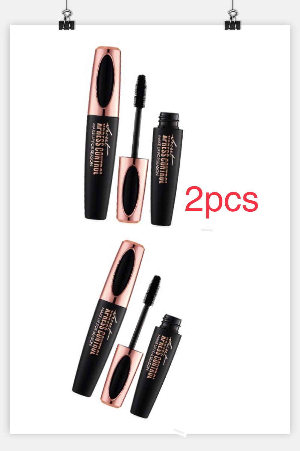 style: Style1, quantity: 2pcs - Long Curling Mascara Makeup Eyelash Black Waterproof Fiber Mascara Eye Lashes