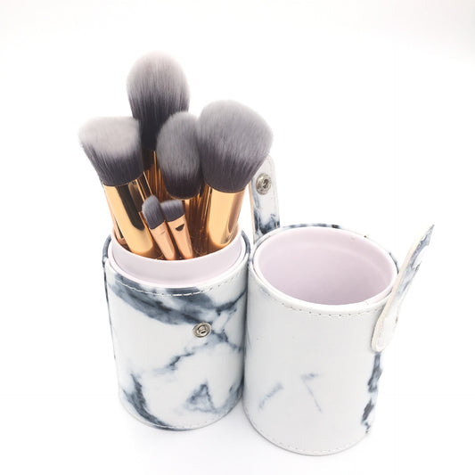 style: 3 - Factory direct sale marble pattern makeup brush 10 big small makeup brush beauty makeup tool make-up brush bag
