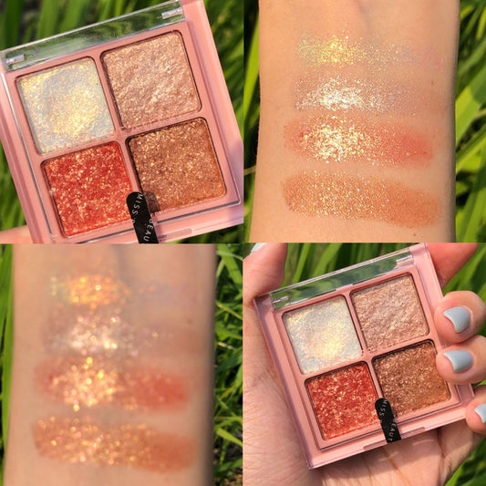 Color: MB2 grapefruit - Mini Four-Color Eyeshadow Palette